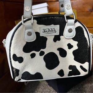 COW PRINT VON DUTCH BAG